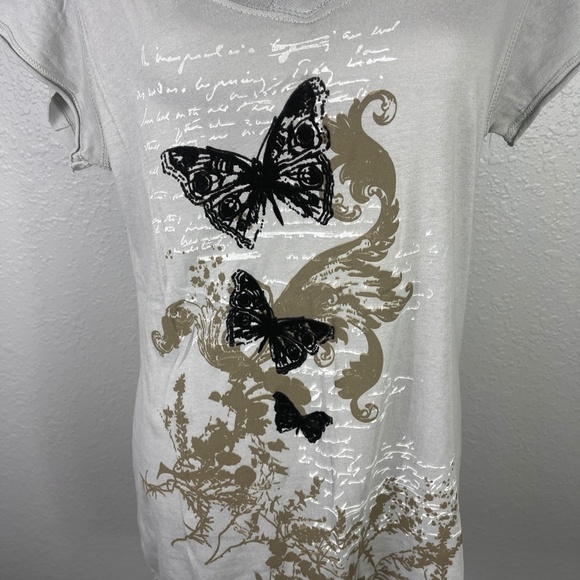 FRZ - Graphic - T-shirt Gray with butterflies - Picture 7 of 8